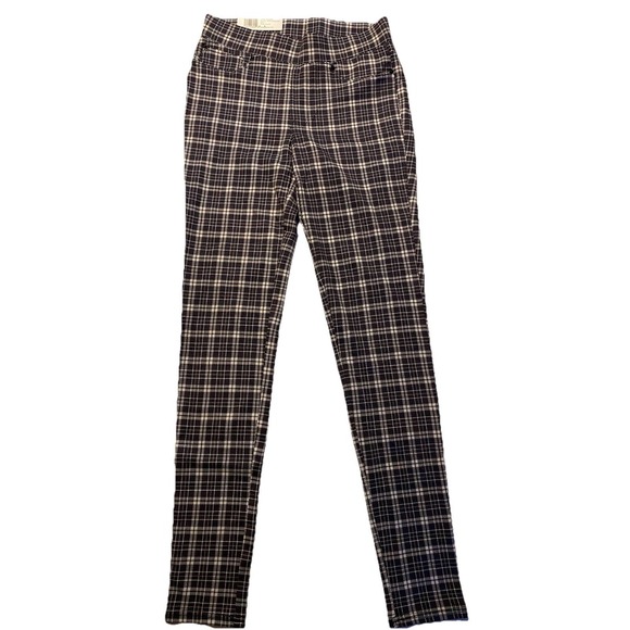 Seven7 Pants - NWT Seven 7 Women's S Dandy Plaid Grey Pull On Ponte Stretch Leggings
